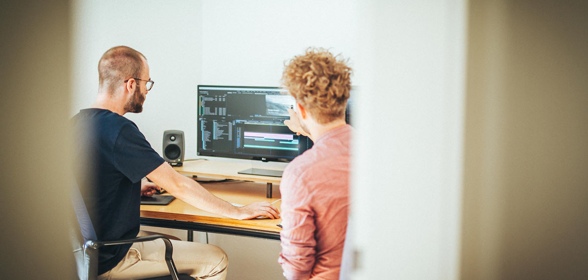 Stephan Nederkorn in der Postproduktion